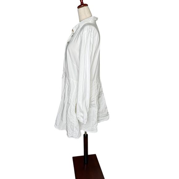 Free People Marvelous Mia Long Sleeve Mini Dress in Ivory – Sz Med - Picture 8 of 9